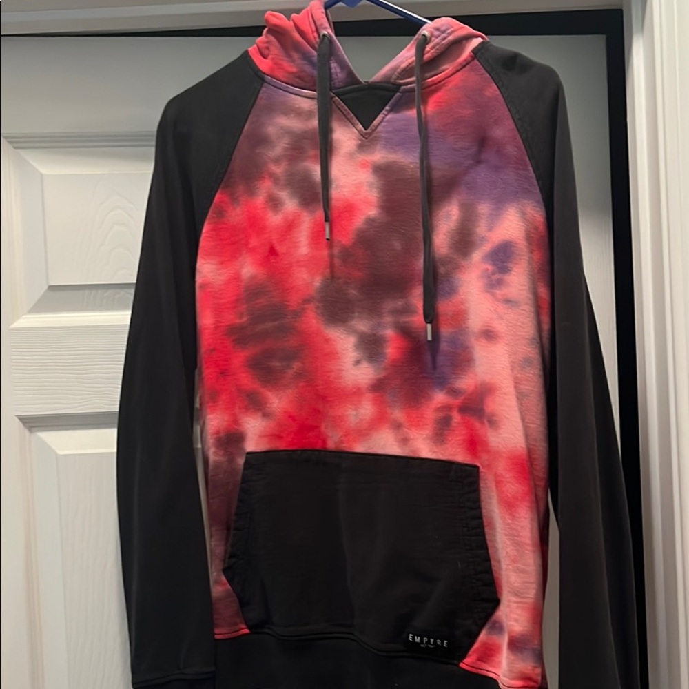 Empyre Red and Black Tie-Dye Sweatshirt